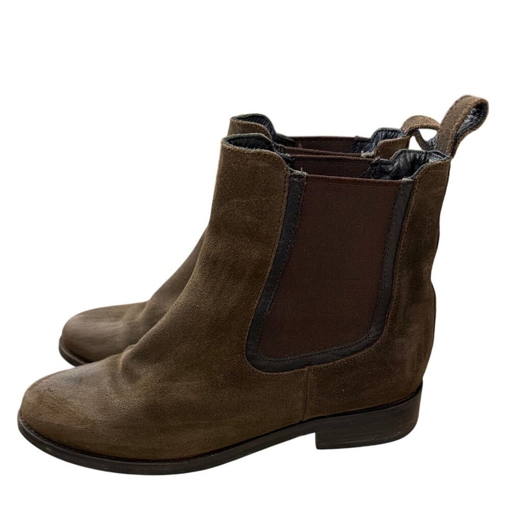 Thursday Boot Company Duchess Ankle Boots Size 7 Dark Olive Suede